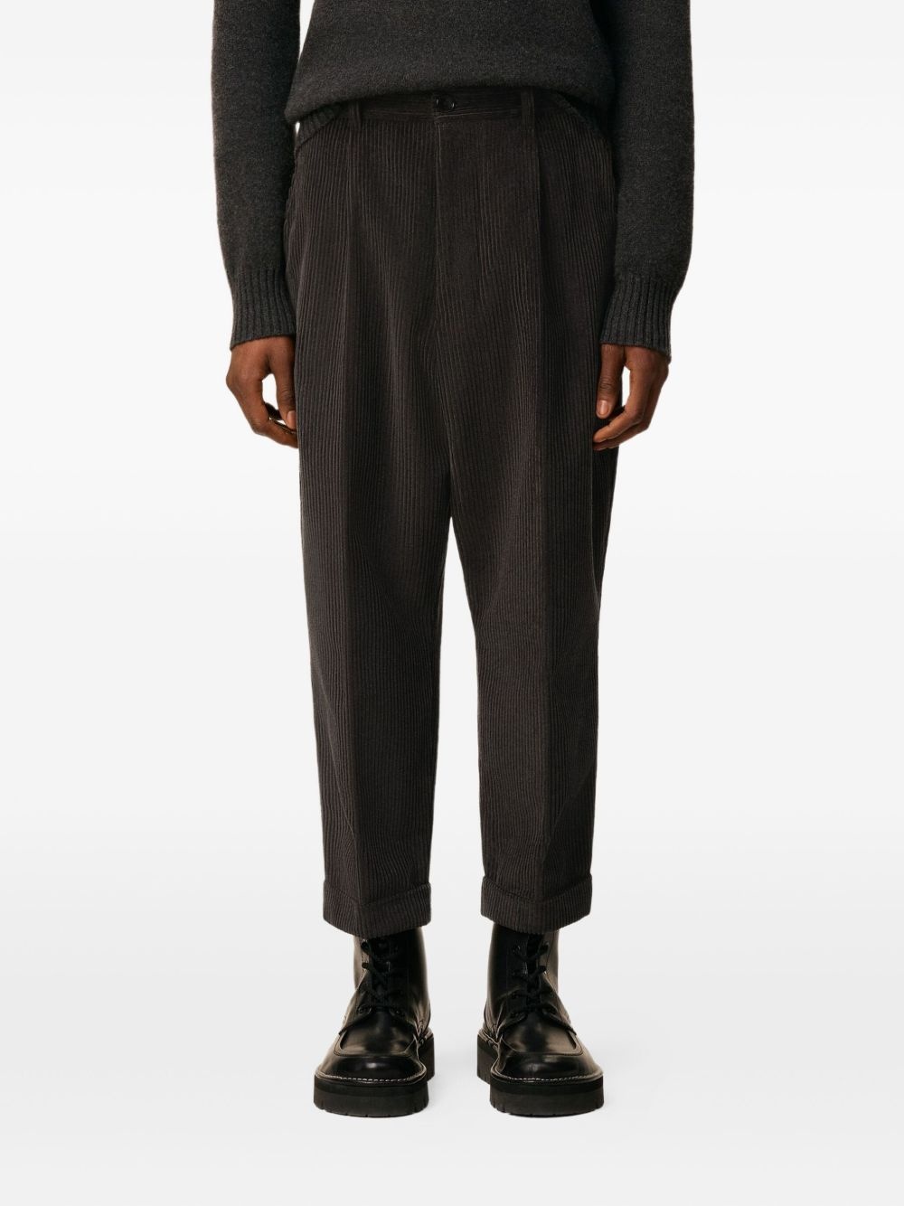 pleated cuffed trousers - 5