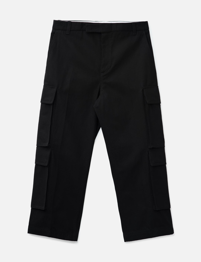 WASHED COTTON UTILITY CHINO CARGO TROUSER 1