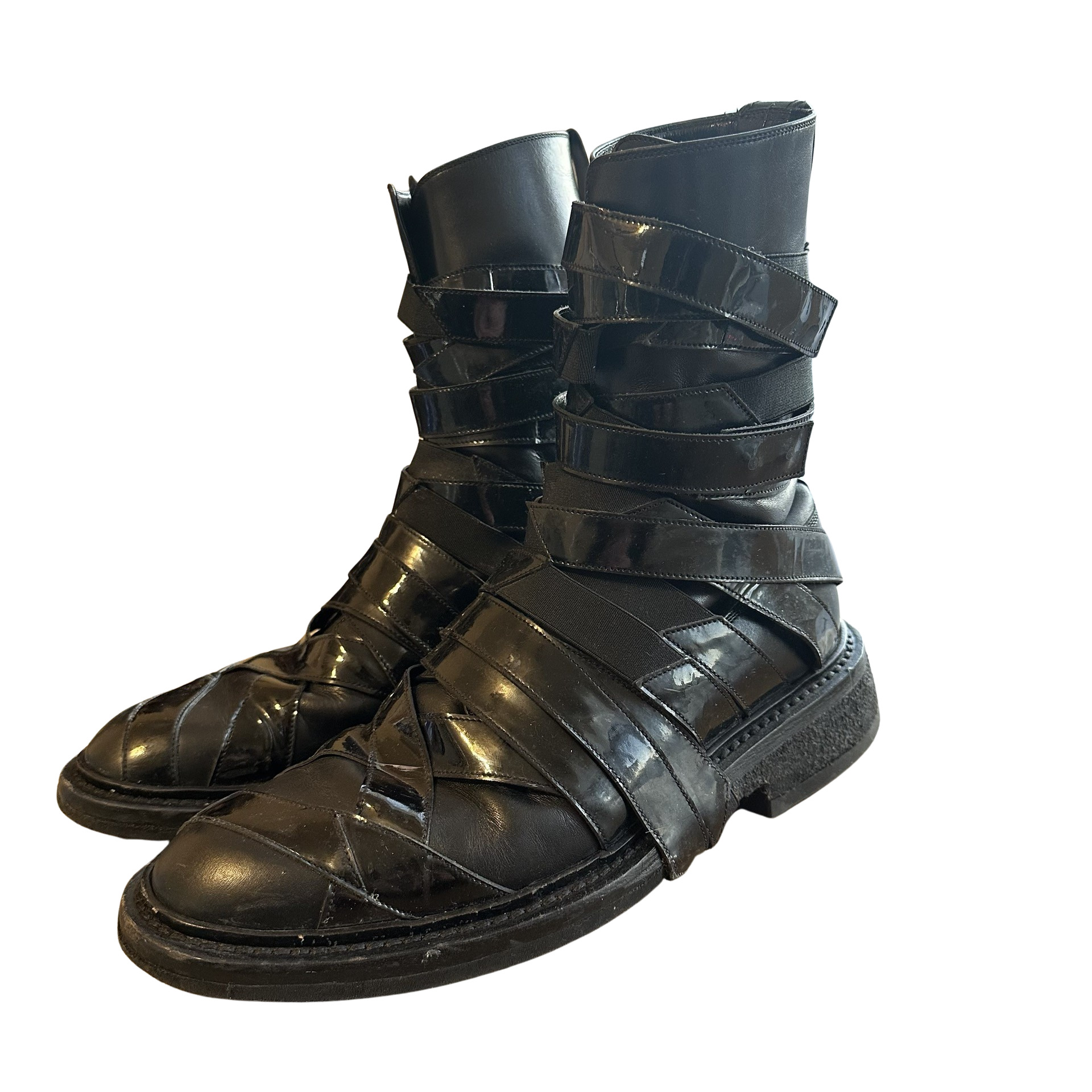 Dior Lumiere Du Nord Boots 店主の私物]【Dior Homme】patent leather strapped boots A/W08  main image 4