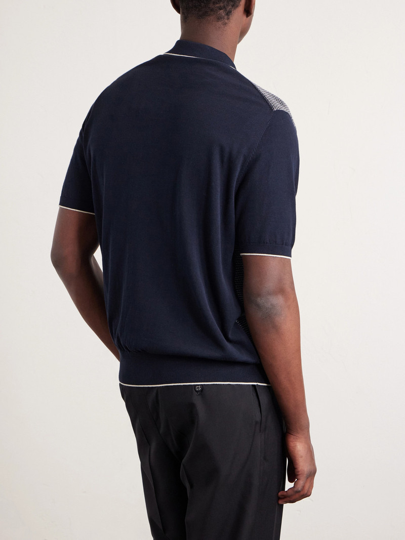 Jacquard-Knit Cotton Polo Shirt 4