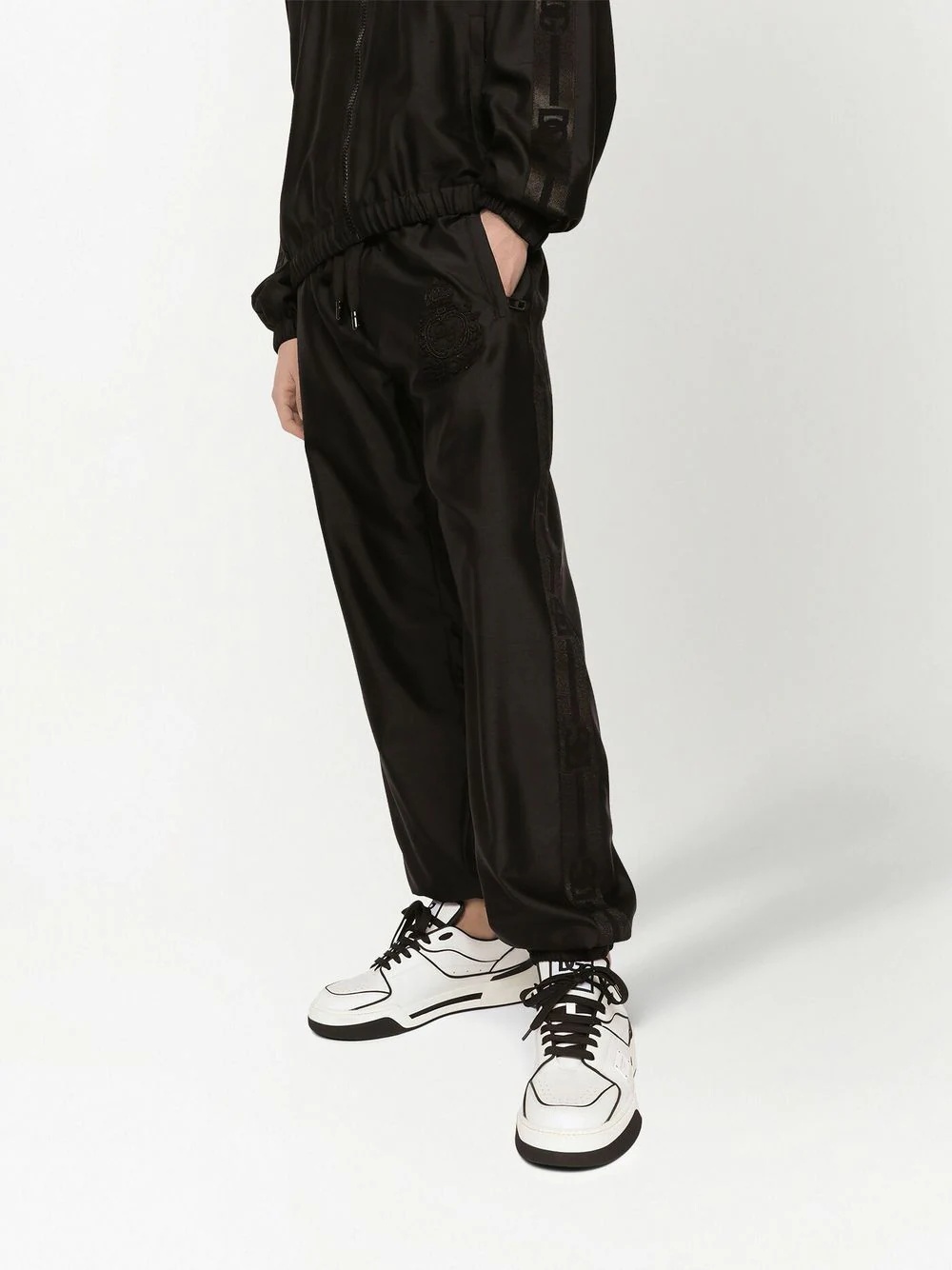 logo-embroidered track pants - 3