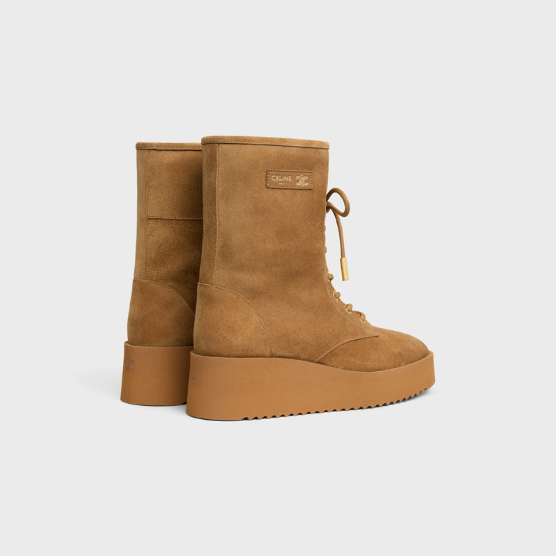 CELINE AUSTIN LACE-UP BOOT IN SUEDE CALFSKIN AND SHEARLING outlook