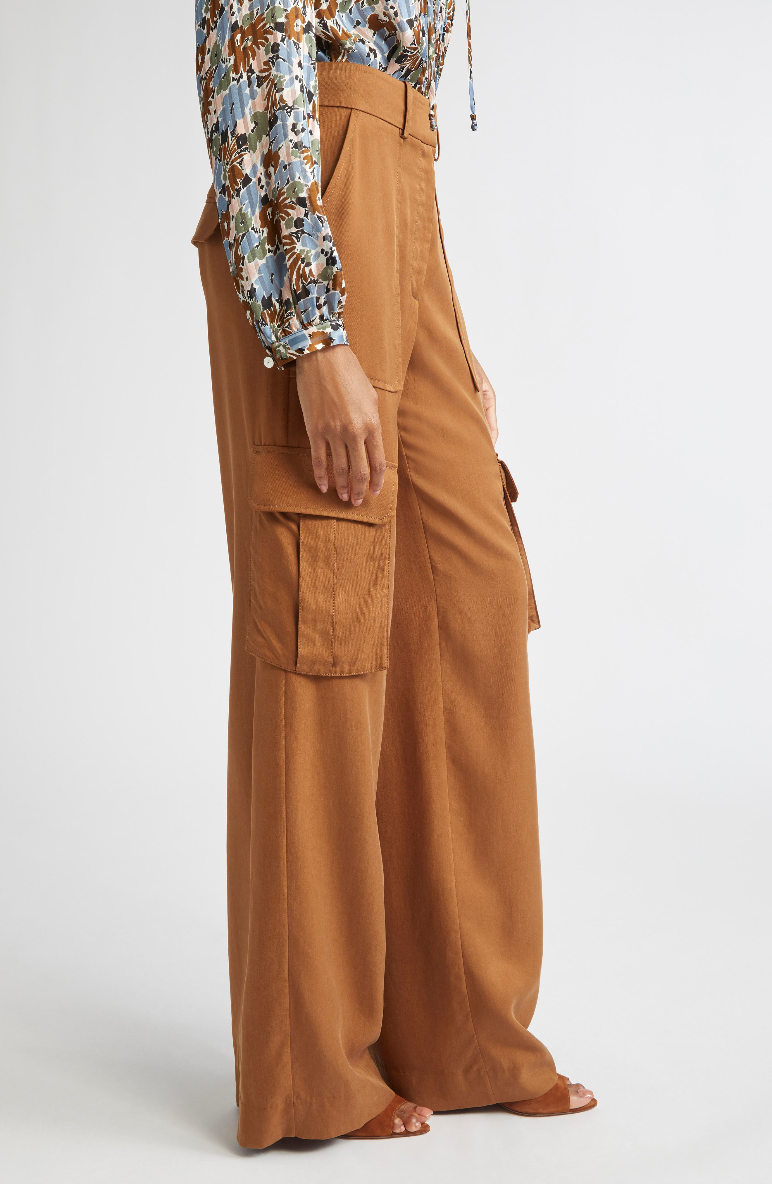 Veronica Beard Saul Cargo Pants in Whisky at Nordstrom - 4