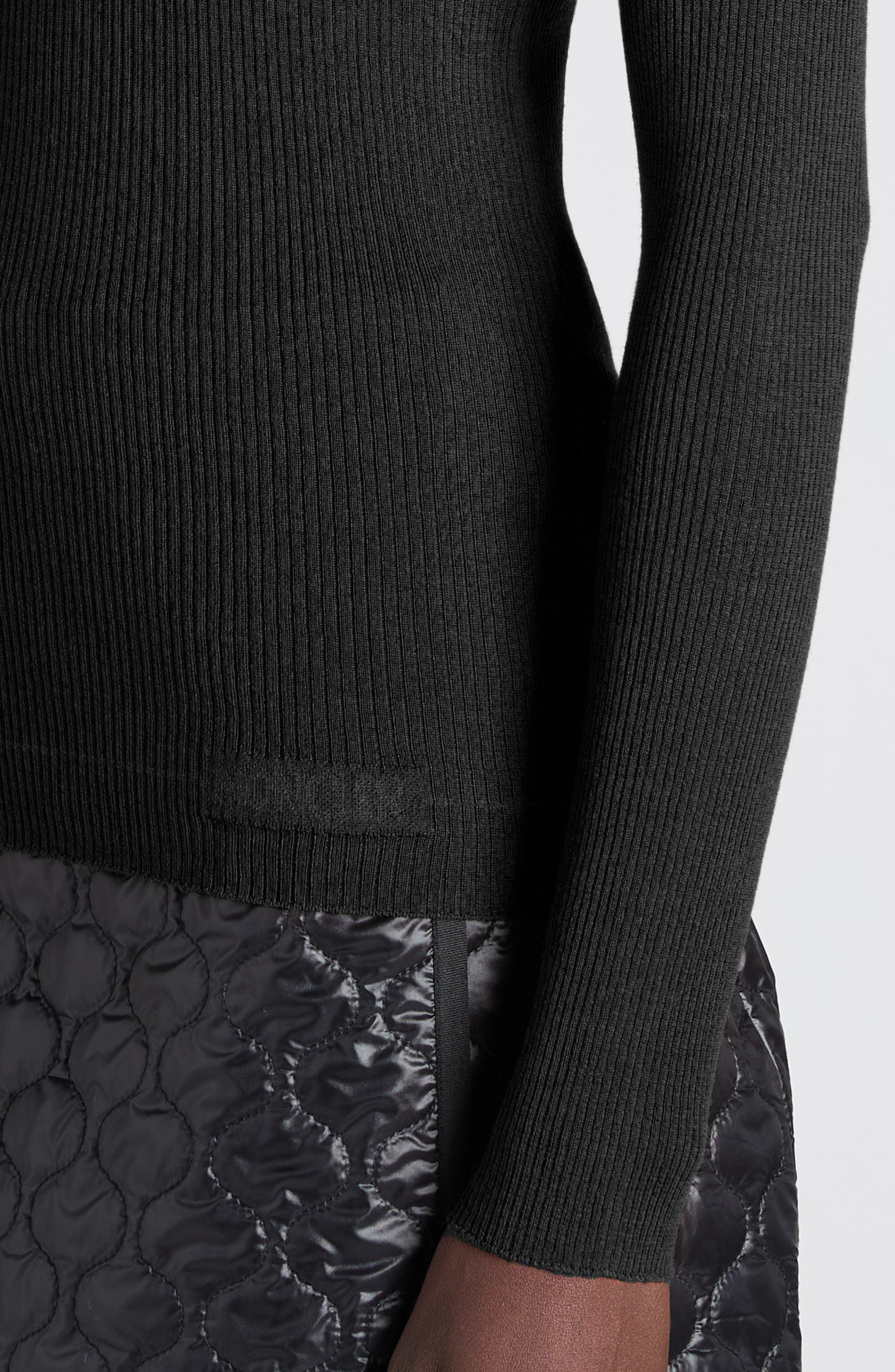Moncler Virgin Wool Turtleneck Sweater in Black at Nordstrom - 4