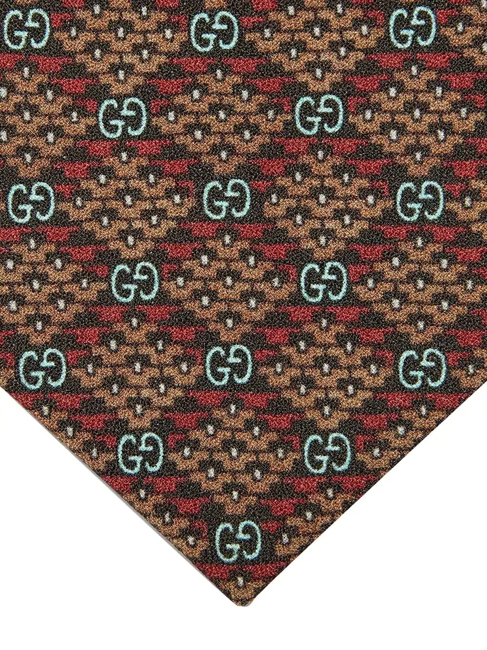 GG check-pattern organic-wool tie - 2