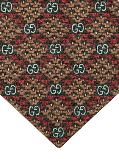 GUCCI GG check-pattern organic-wool tie outlook