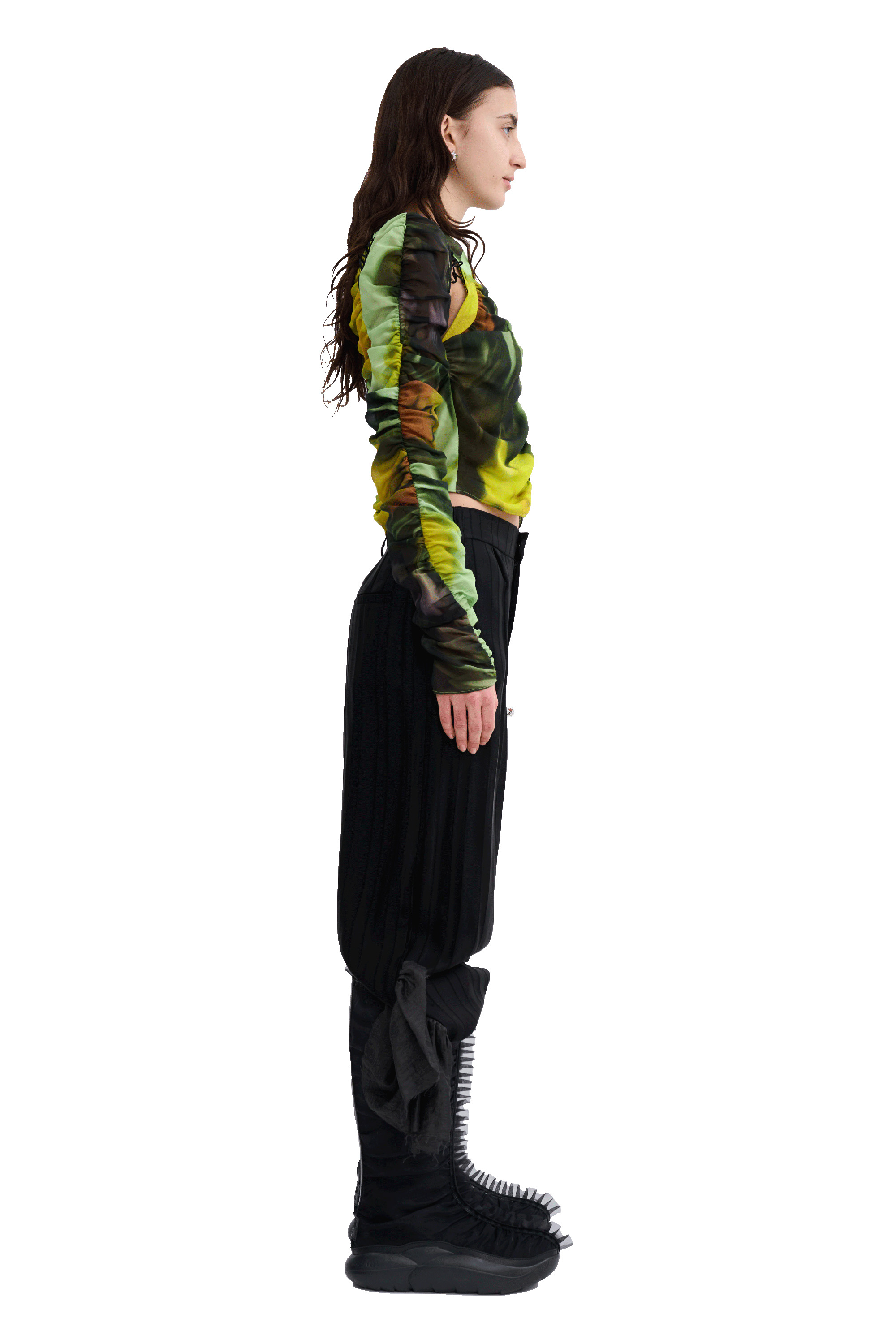 MELTING BLOOM GATHERED DELILAH TOP - 4