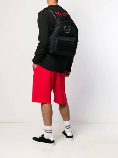 PHILIPP PLEIN satin-shell backpack outlook