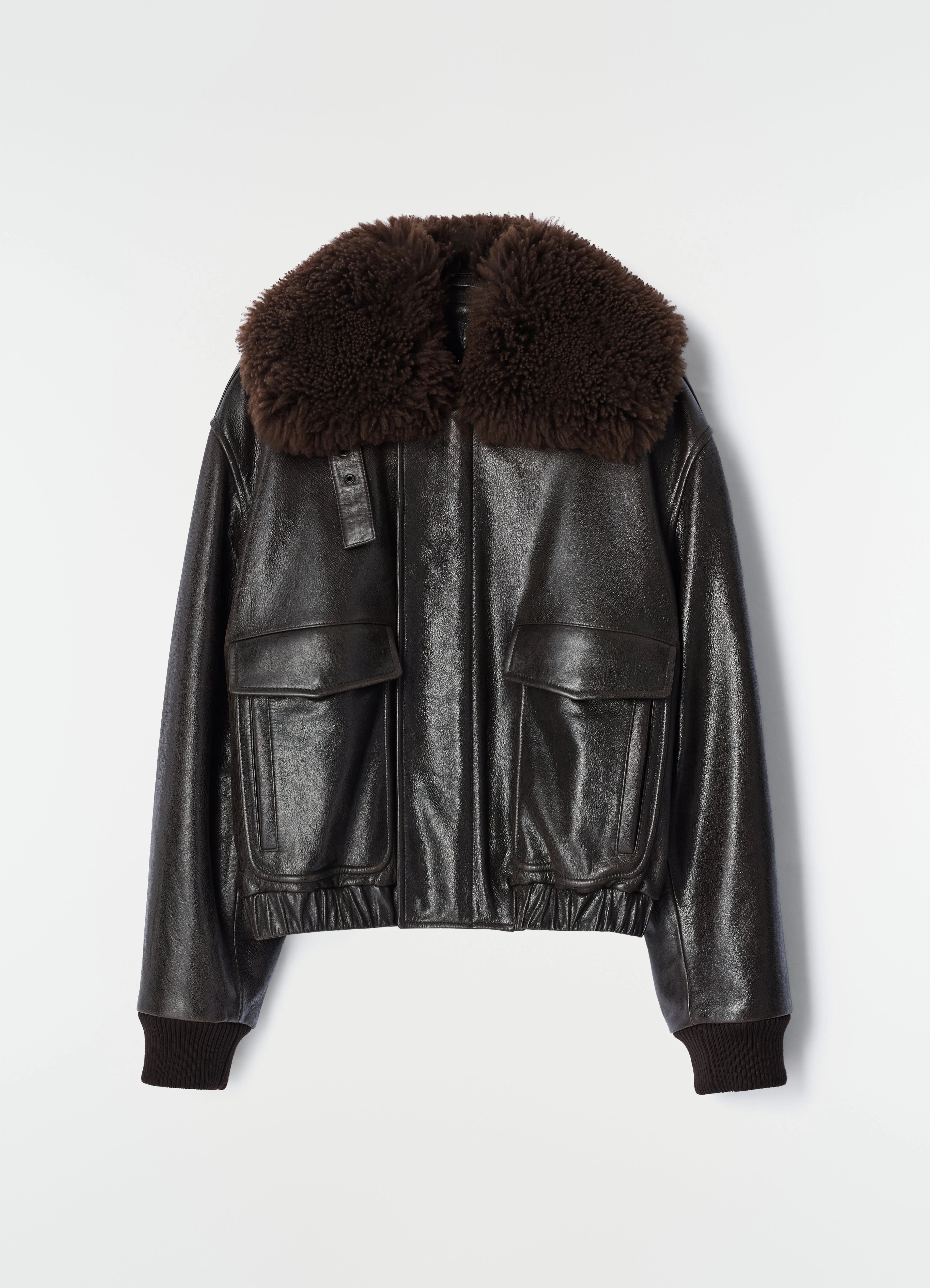 AVIATOR BLOUSON IN SHINY LEATHER - 1