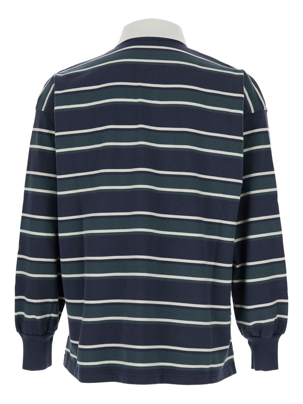 striped long-sleeve polo shirt - 2
