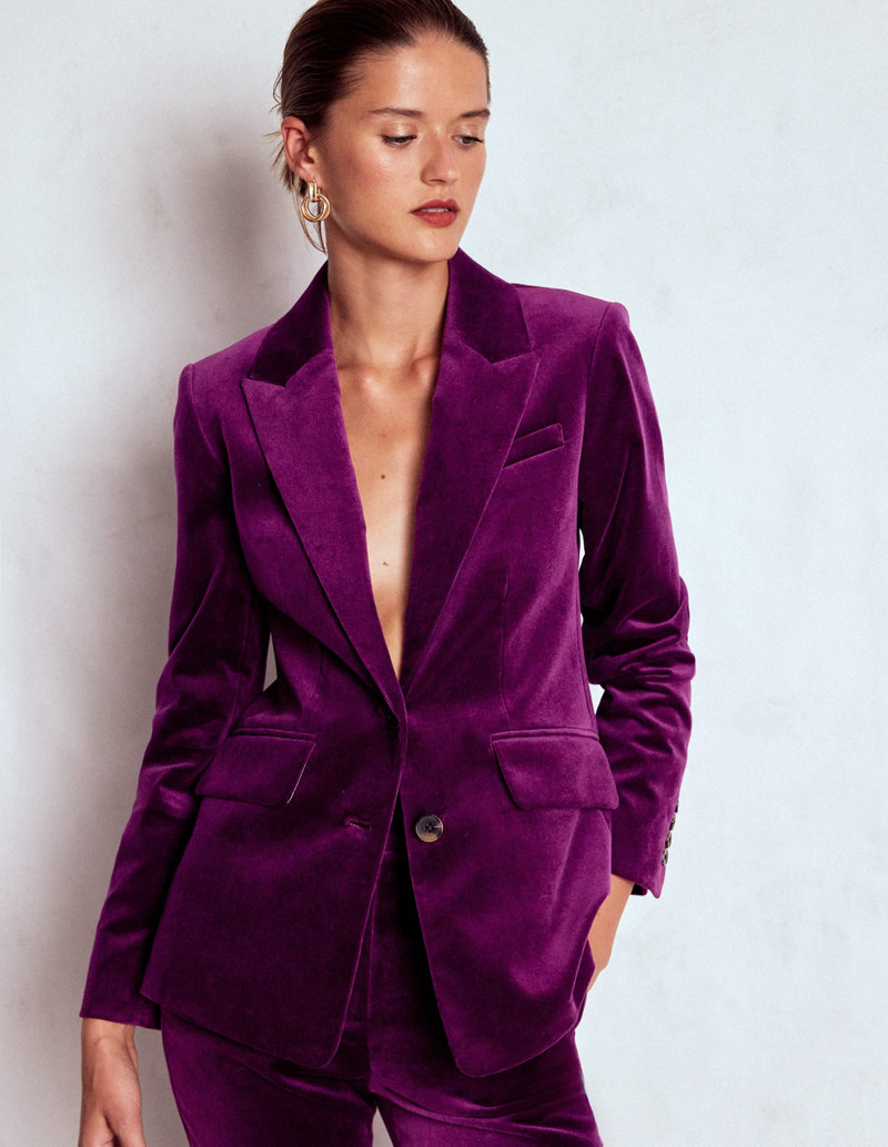 Stamford Velvet Blazer-Plum Jam 6