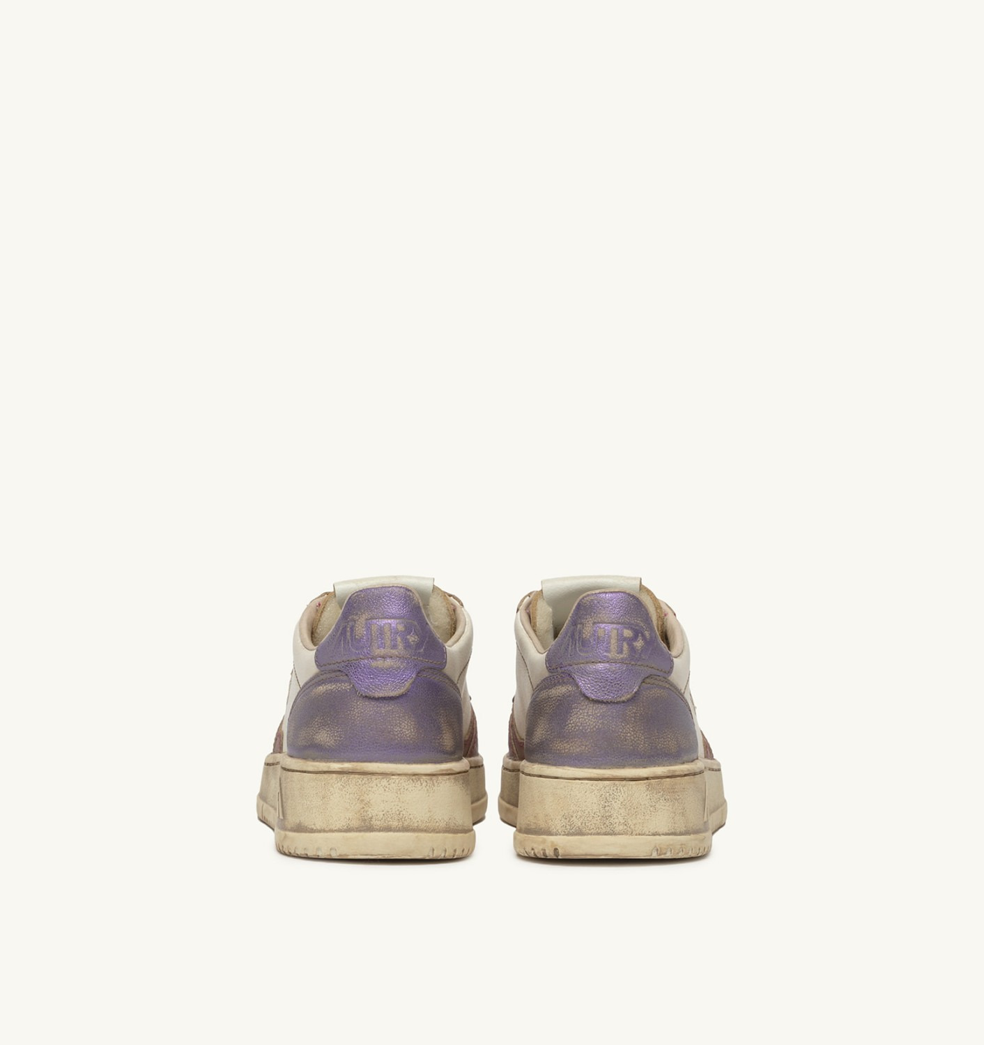MEDALIST LOW SNEAKERS SUPER VINTAGE IN WHITE FUCHSIA AND VIOLET LEATHER - 3
