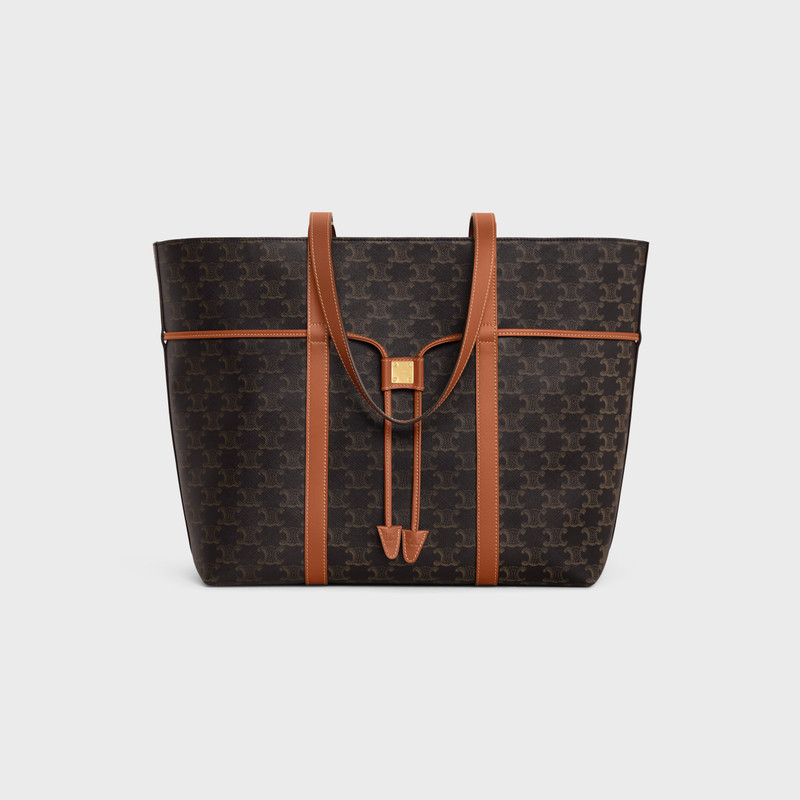 cabas drawstring in Triomphe Canvas and calfskin 1