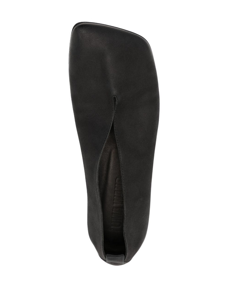 asymmetric-toe leather ballerinas 4