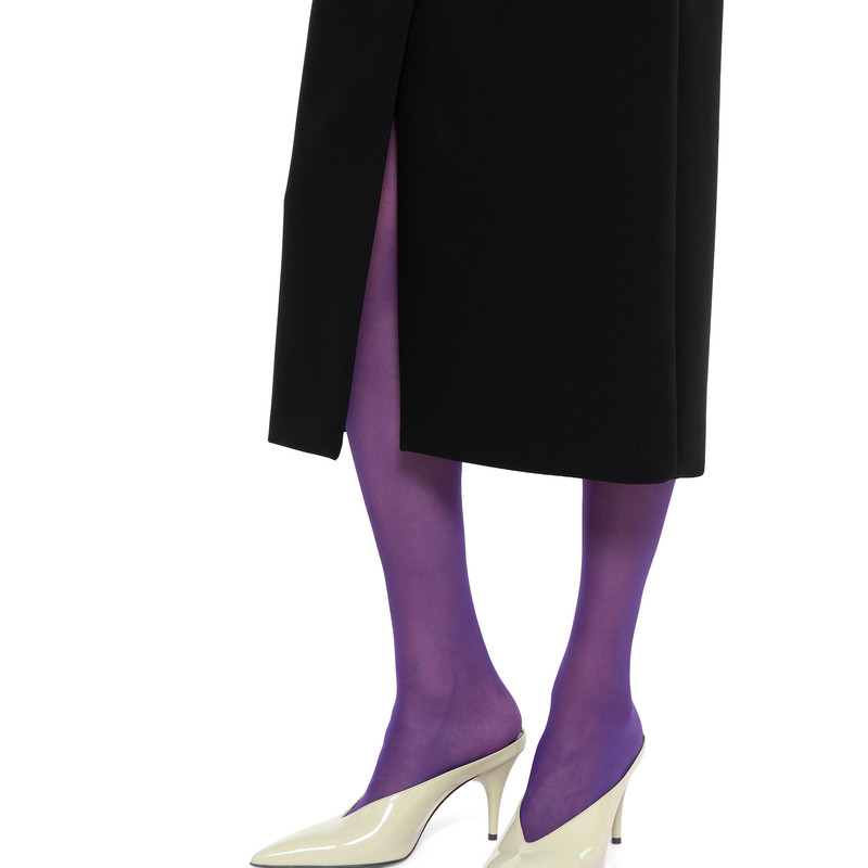 Wool crêpe skirt with Gucci detail 4