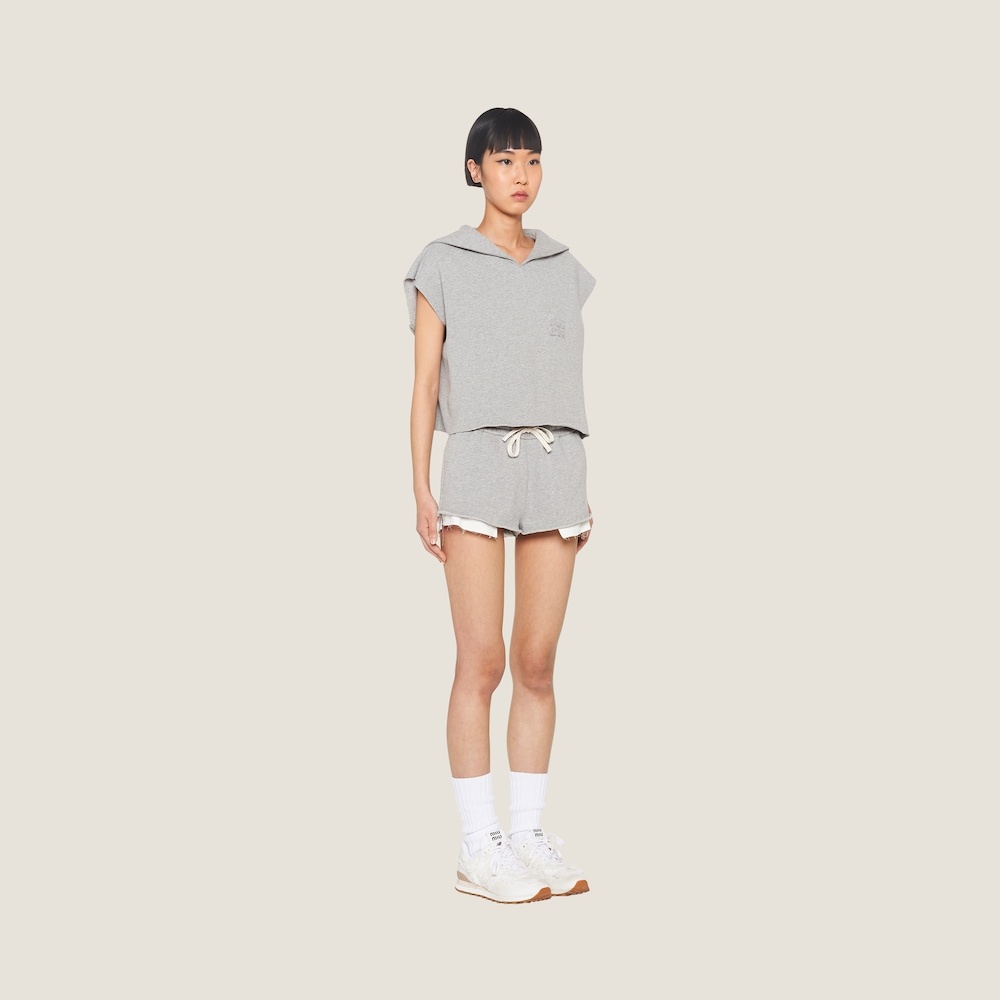 Sleeveless cotton sweatshirt - 5