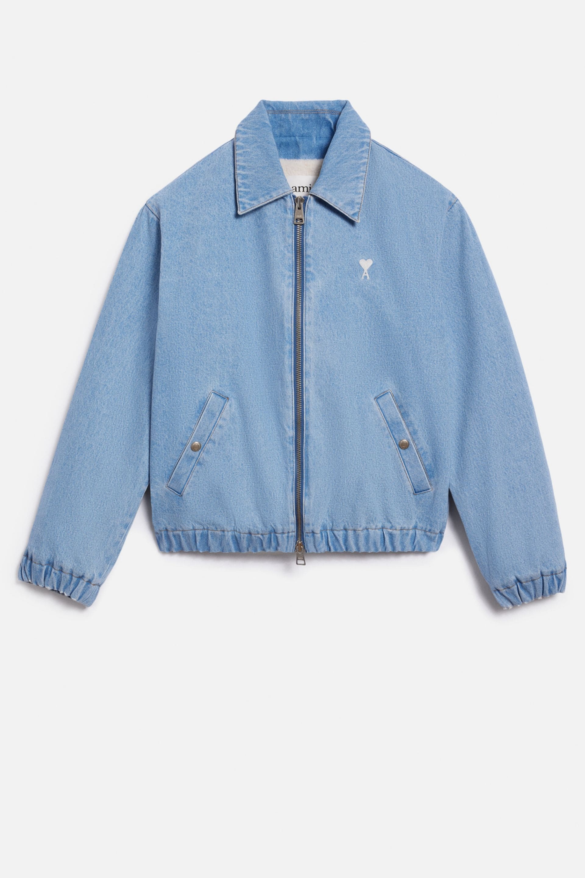 Ami de Cœur Zipped Denim Jacket - 1