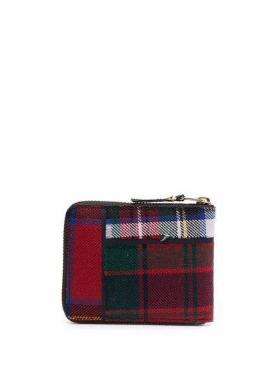 Comme Des Garçons check-print zip-around wallet outlook