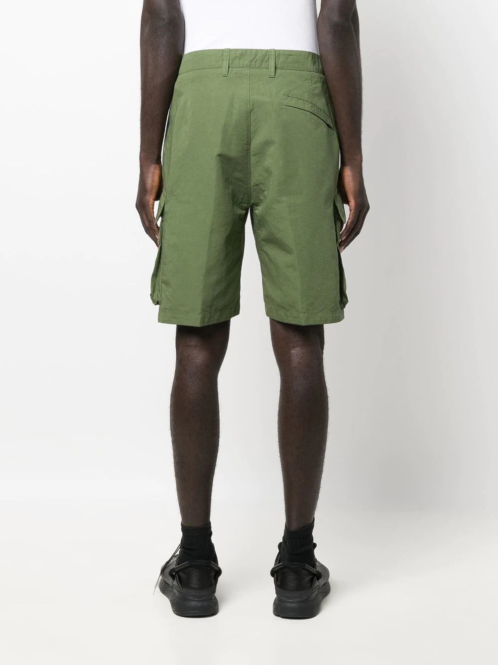 Compass-patch cargo shorts - 4