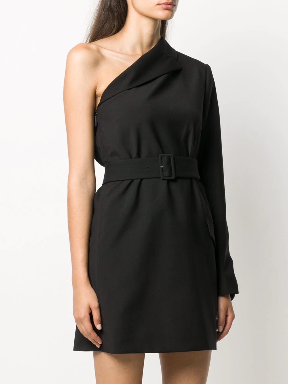 tailored one-shoulder dress - 3