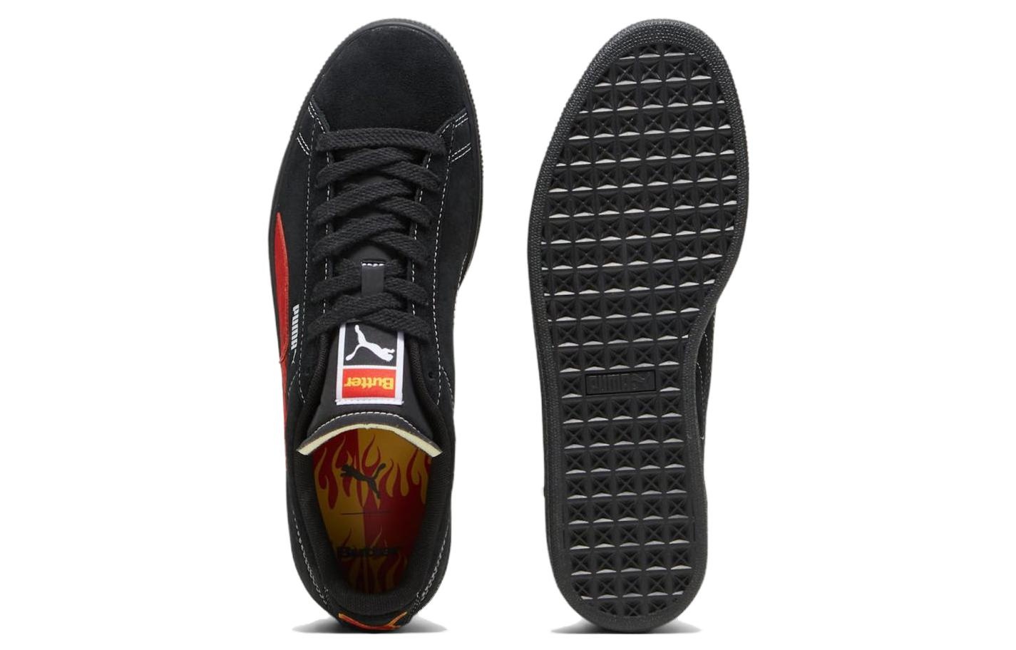 PUMA x Butter Goods Suede Classic Shoes 'Black Red' 396127-01 - 4
