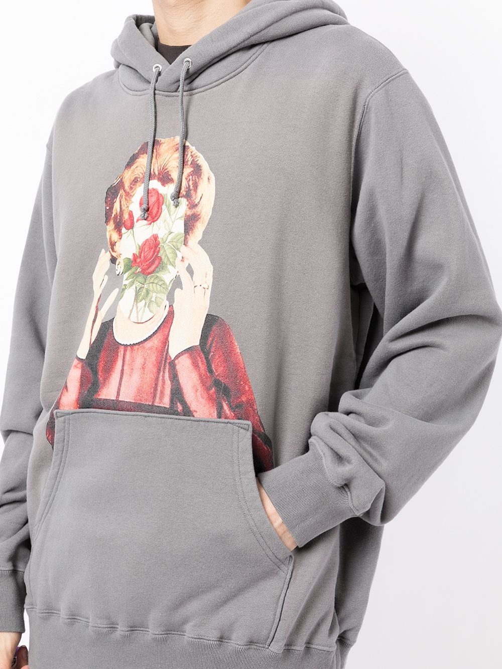 graphic-print cotton hoodie - 5