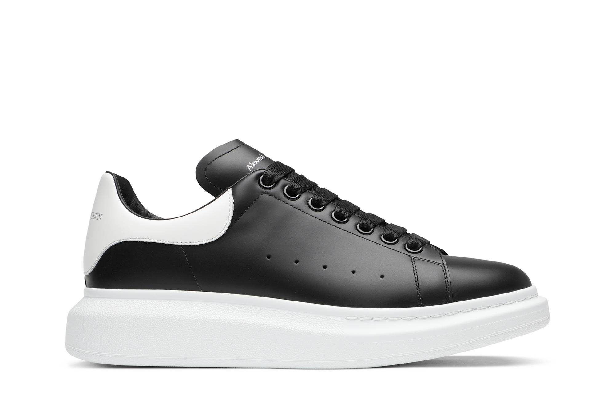 Alexander McQueen Wmns Oversized Sneaker 'Black White' - 1