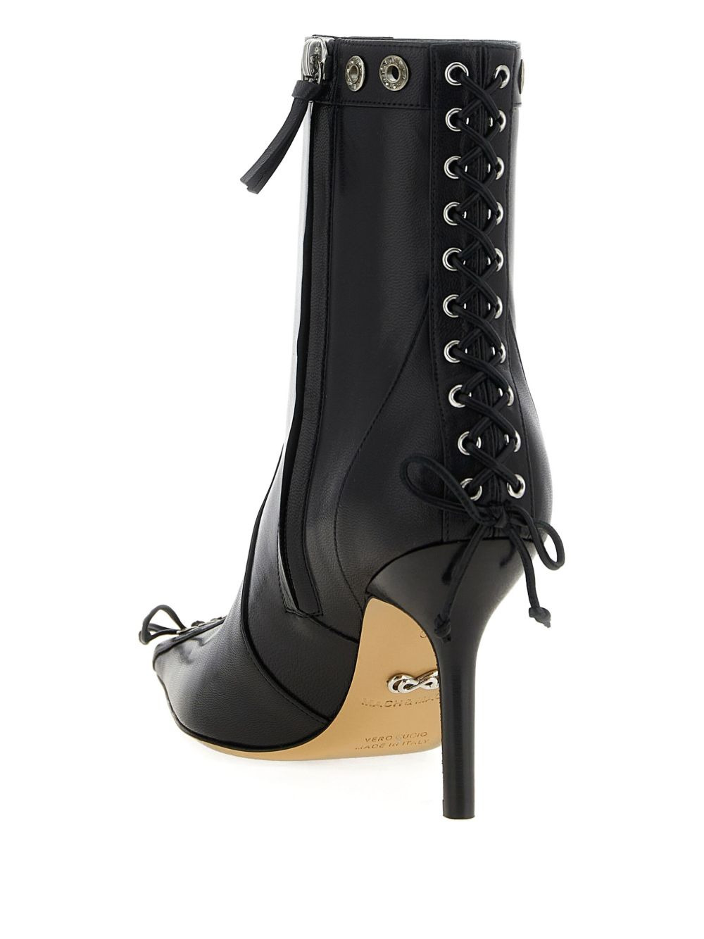 95mm lace-up studded ankle boots - 4