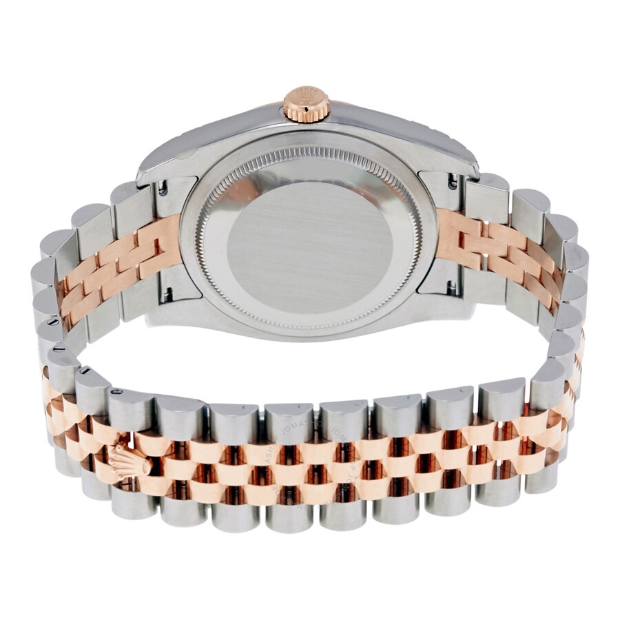 Rolex Oyster Perpetual Datejust 36 Black Dial Stainless Steel and 18K Everose Gold Jubilee Bracelet  - 3