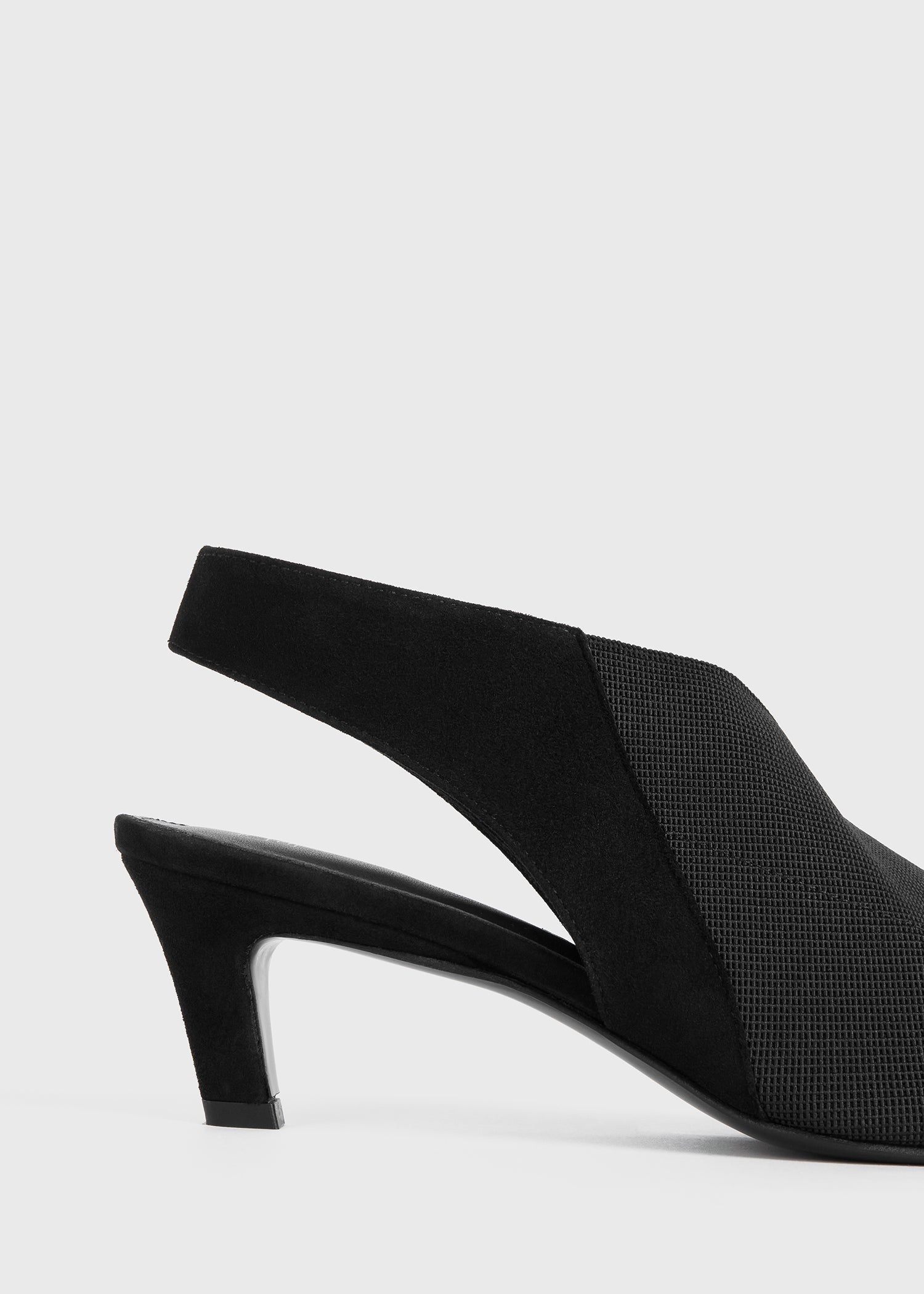 The Mid Heel Elastic Slingback black - 5