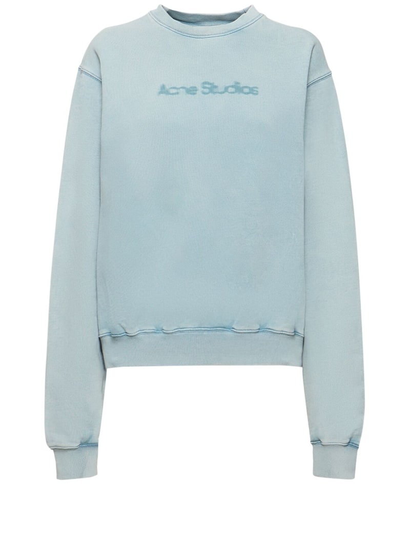 Faded logo print jersey sweatshirt - 1