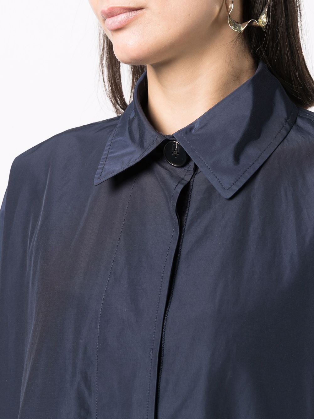 concealed-front fastening coat - 5