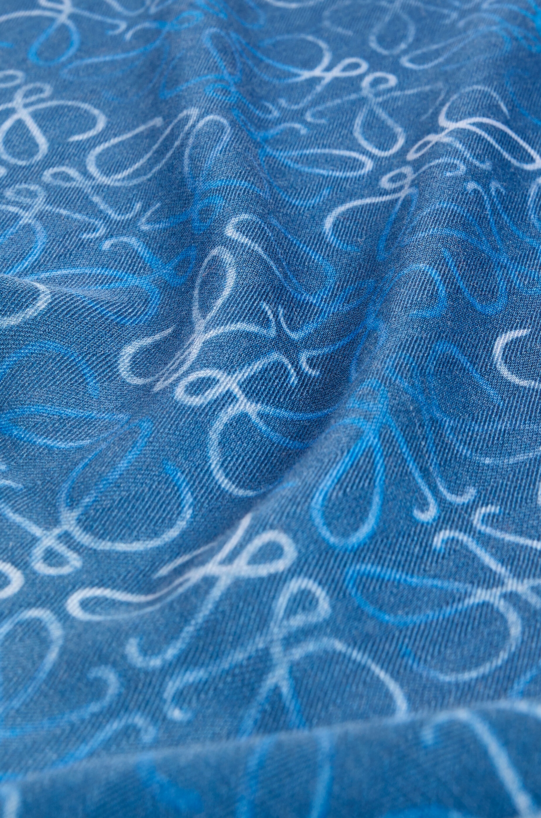 Cyanotype scarf in wool, silk and cashmere - 3