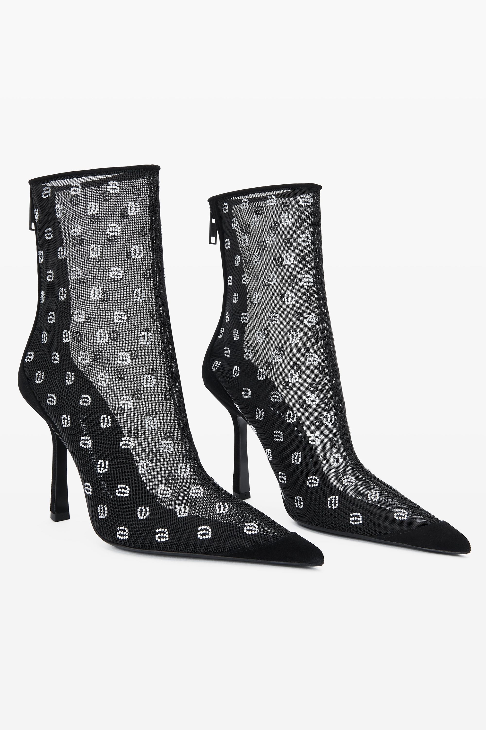 DELPHINE 105 BOOTIE IN MESH/CRYSTAL - 2