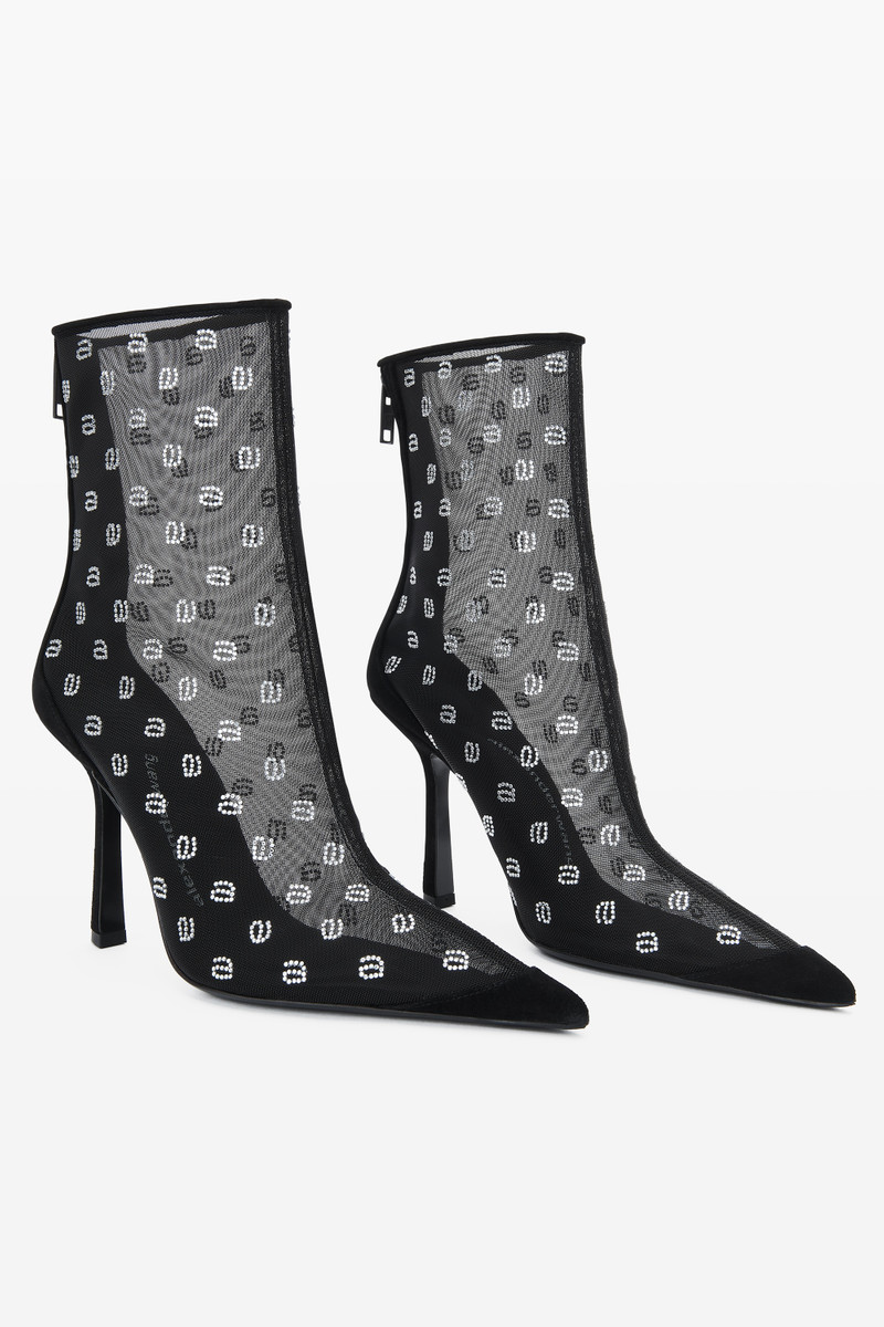 DELPHINE 105 BOOTIE IN MESH/CRYSTAL 2