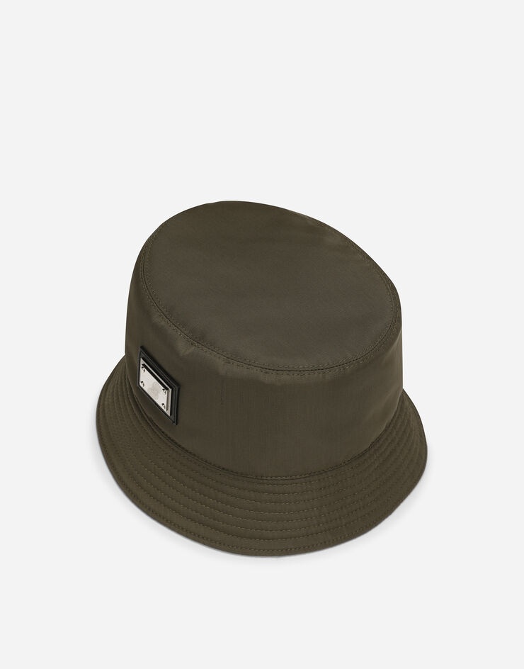 Nylon bucket hat with branded plate - 2