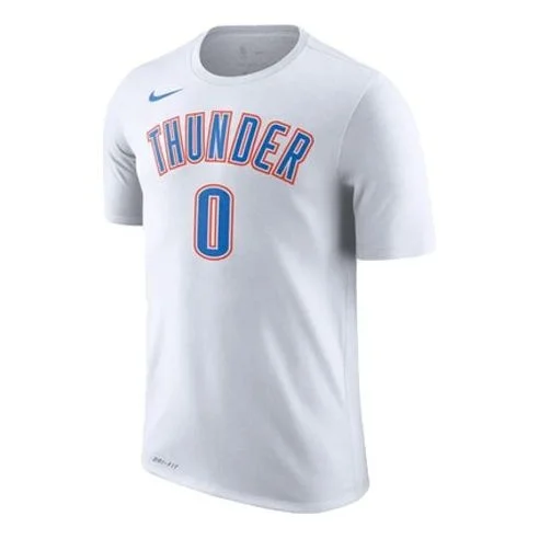 Nike NBA Thunder Westbrook No. 0 Sports TEE Men White 870797-100 - 1