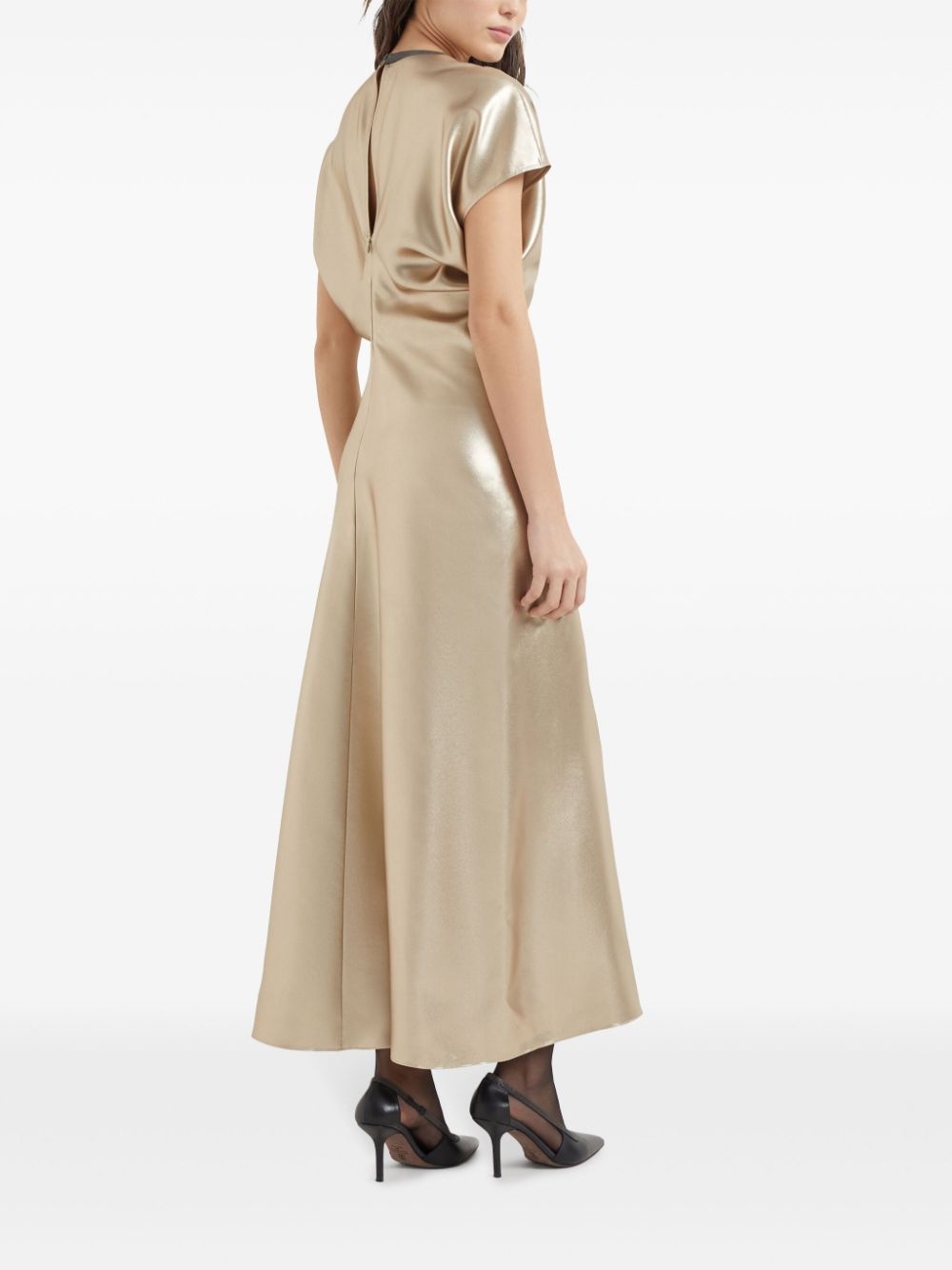 gathered-detail dress - 4