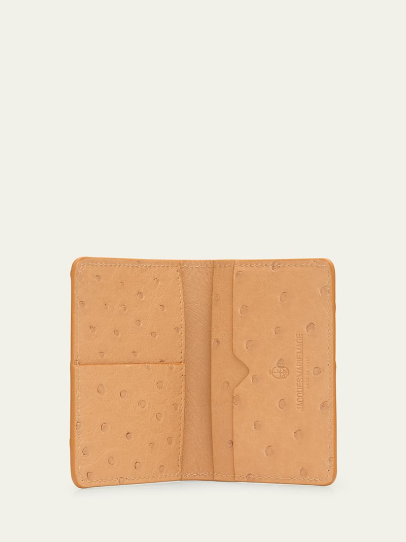 JACQUES MARIE MAGE Men's Cassandre Ostrich Bifold Wallet outlook