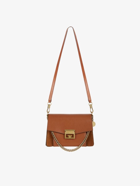 SMALL GV3 BAG IN LEATHER AND SUEDE - 1