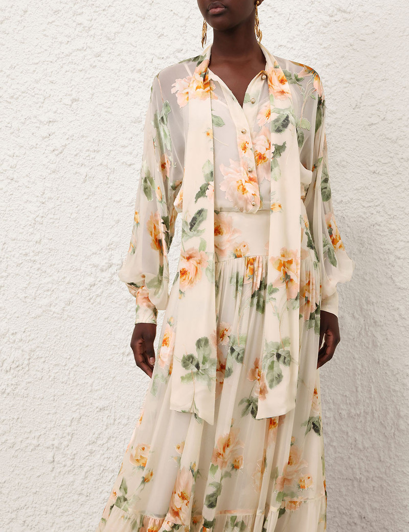 Zimmermann CAROUSEL BURNOUT BLOUSE outlook