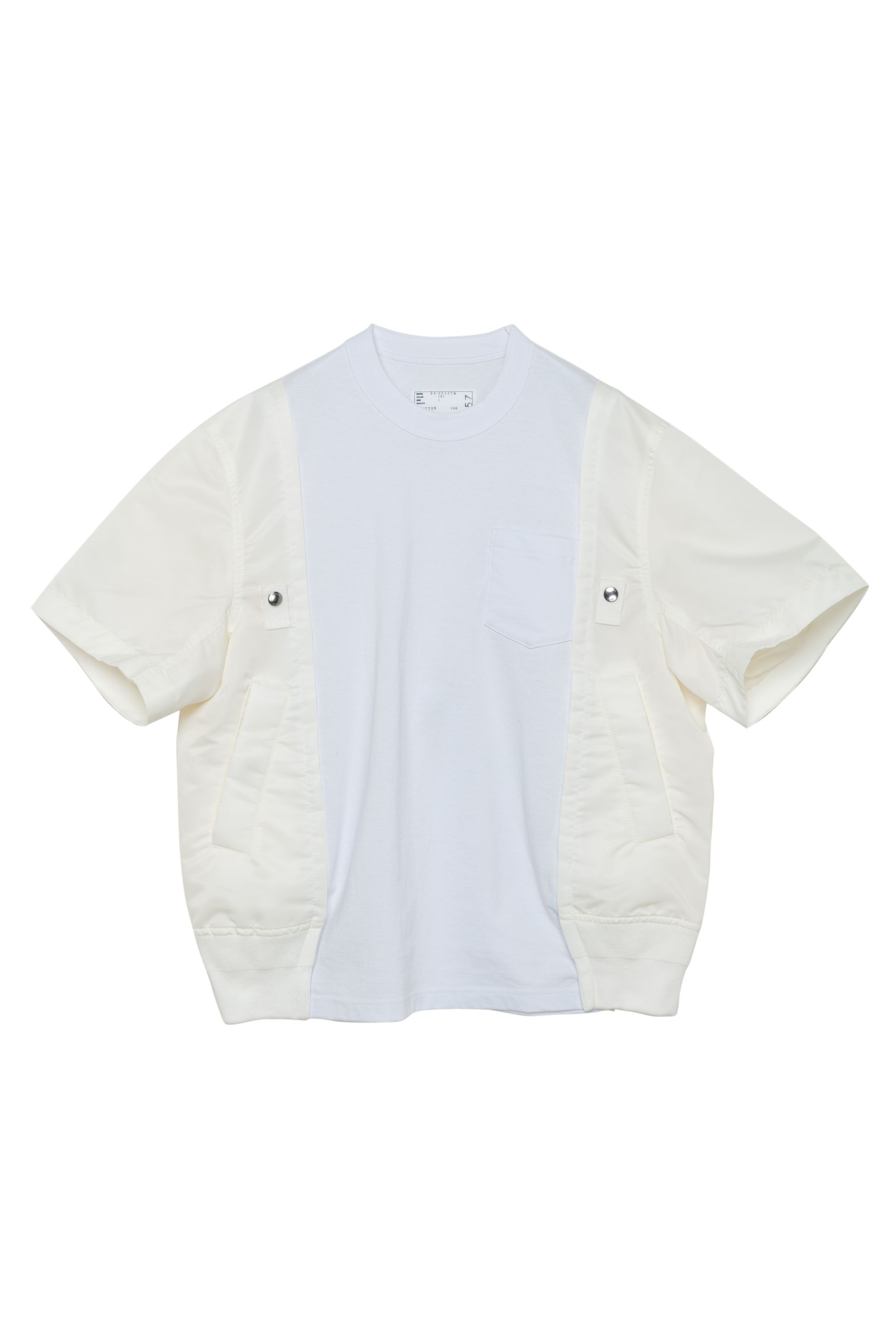 Nylon Twill x Cotton Jersey T-Shirt - 1