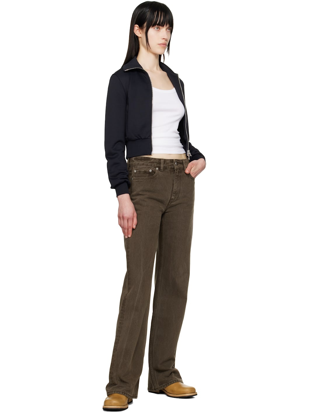 Black Tricot Track Jacket - 4