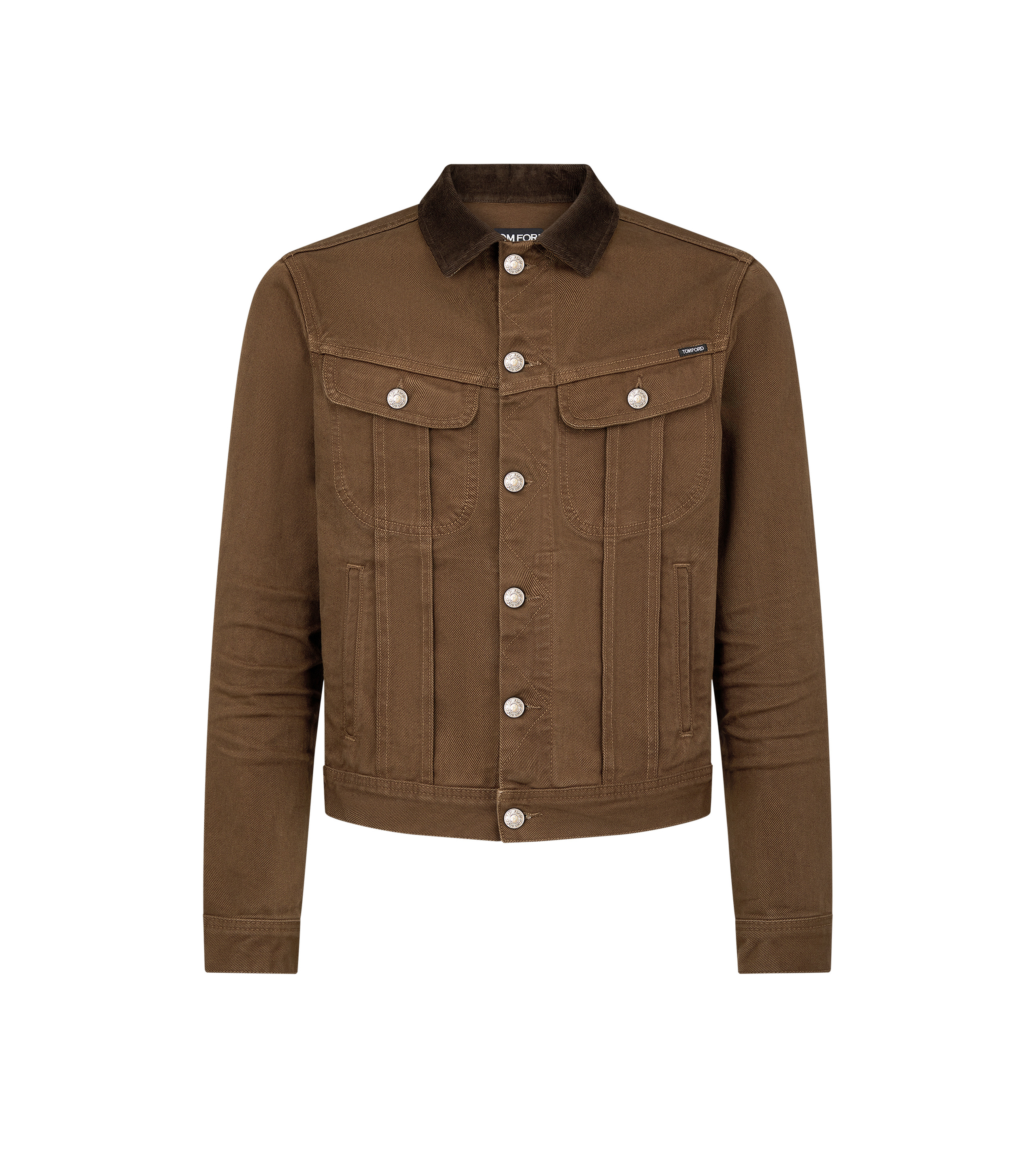 TWILL CORD COLLAR DENIM JACKET - 1