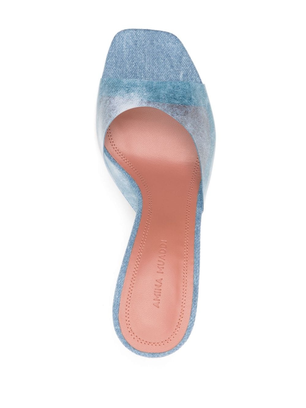 Lupita Glass 70mm denim mules - 4