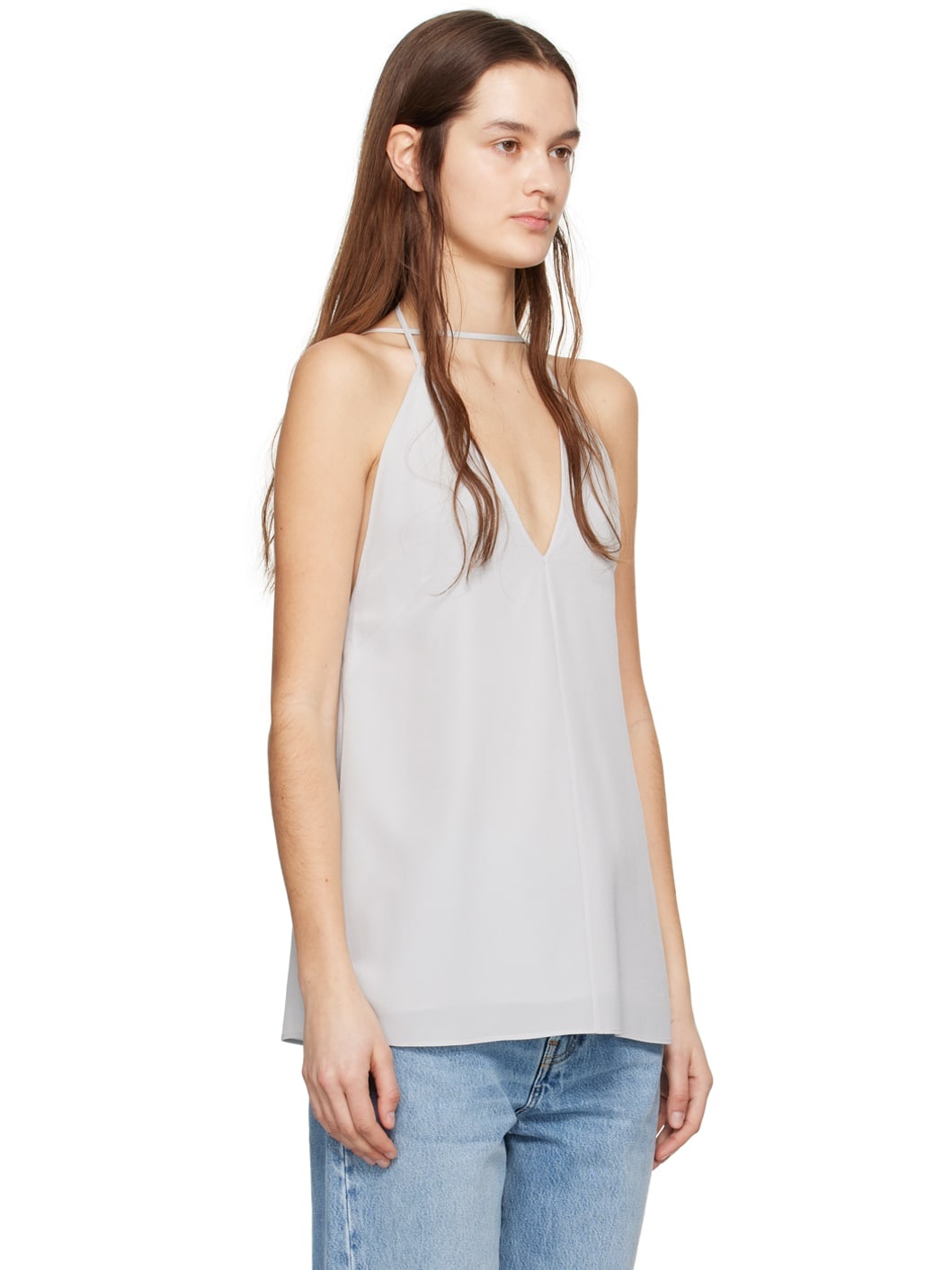 Gray Double Halter Camisole - 2