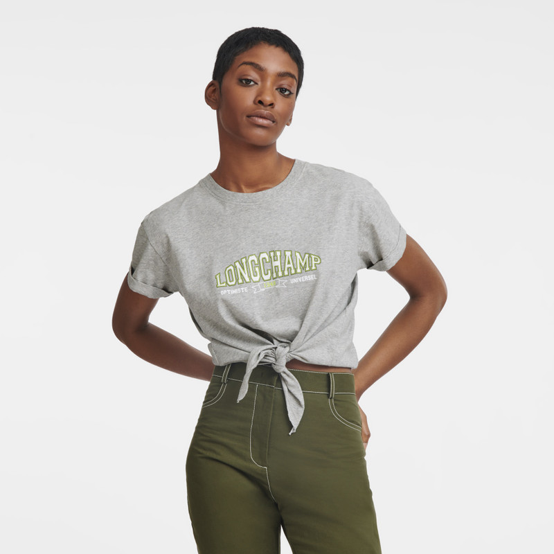 Longchamp Tied T-shirt Grey - Jersey outlook