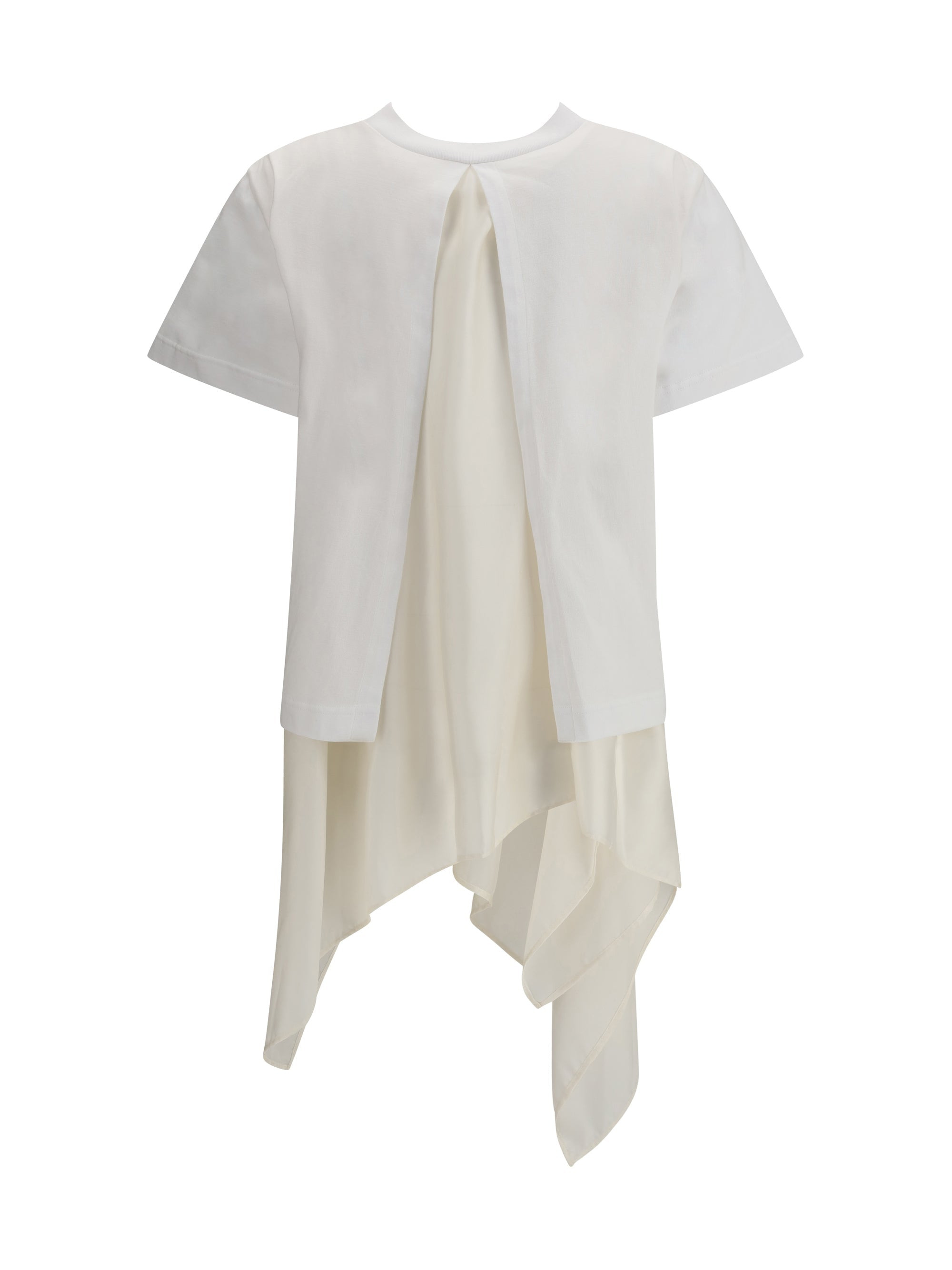 Sacai Women Jersey T-Shirt With Polyester Detail - 2