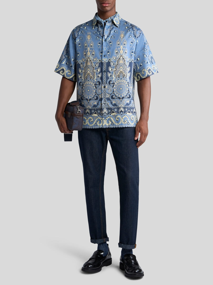 SHORT-SLEEVED OVERSIZED SHIRT - 4