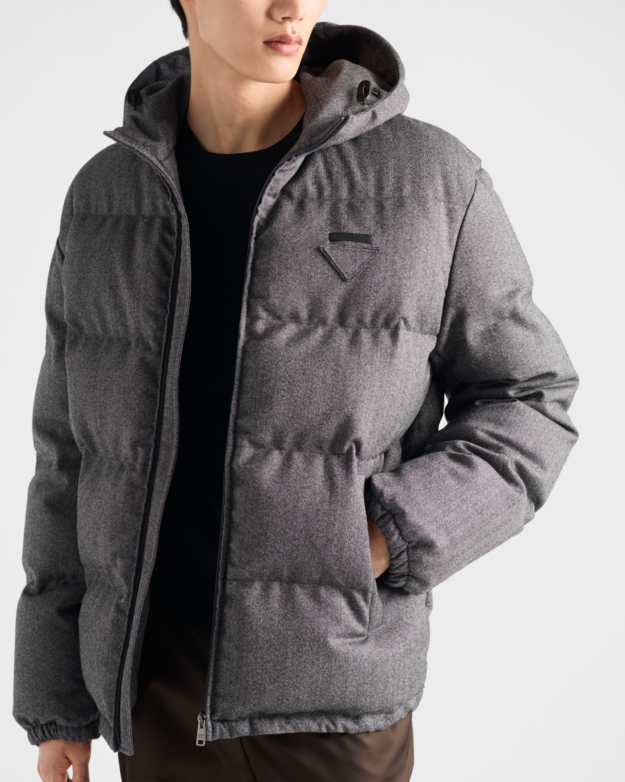 Medium-weight wool down jacket - 3